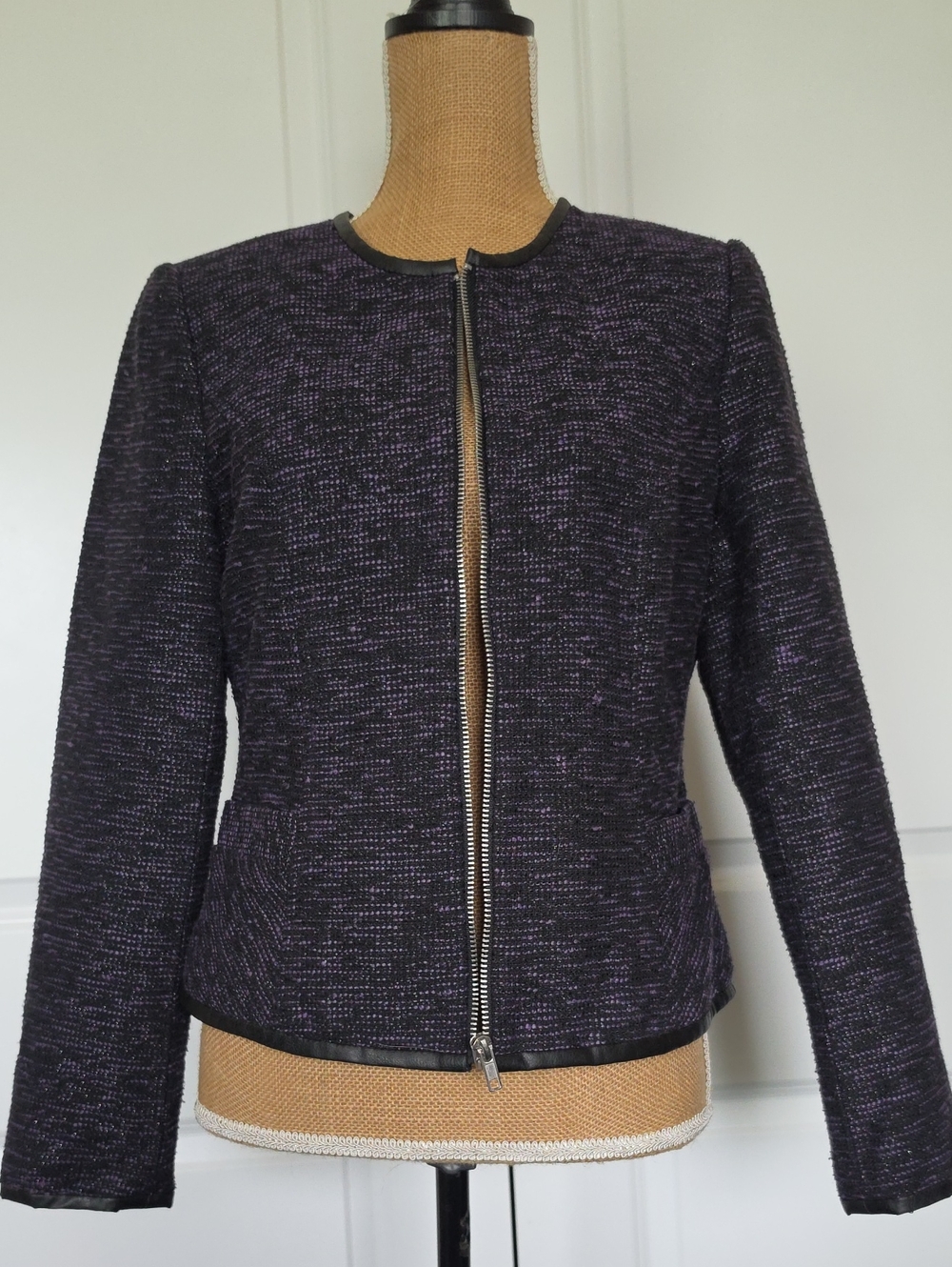 Valerie Bertinelli Purple Zip Jacket